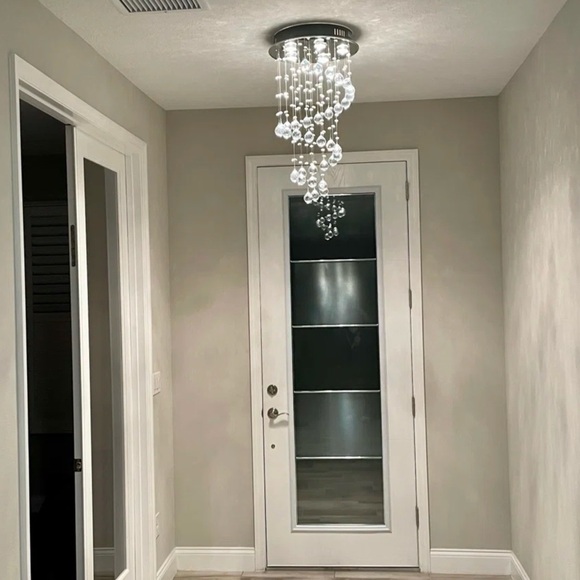 Wade Logan Silver Crystal Chandelier - Picture 5 of 7